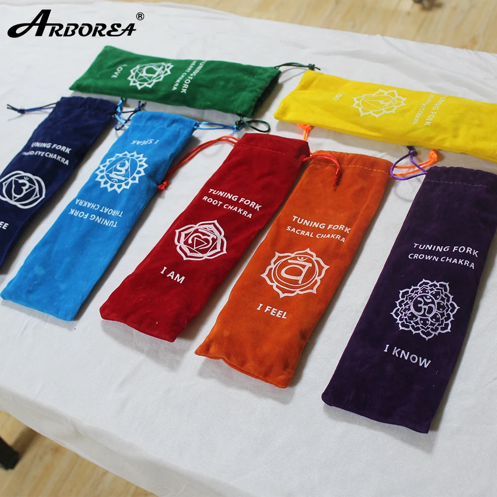 7-Fork Chakra Set — with case and mallet