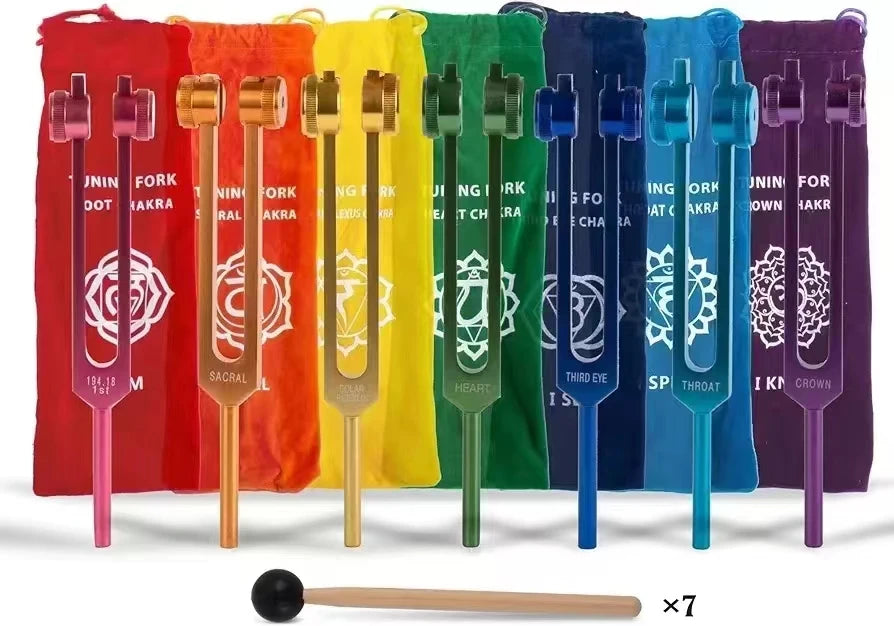 7-Fork Chakra Set — all seven frequencies