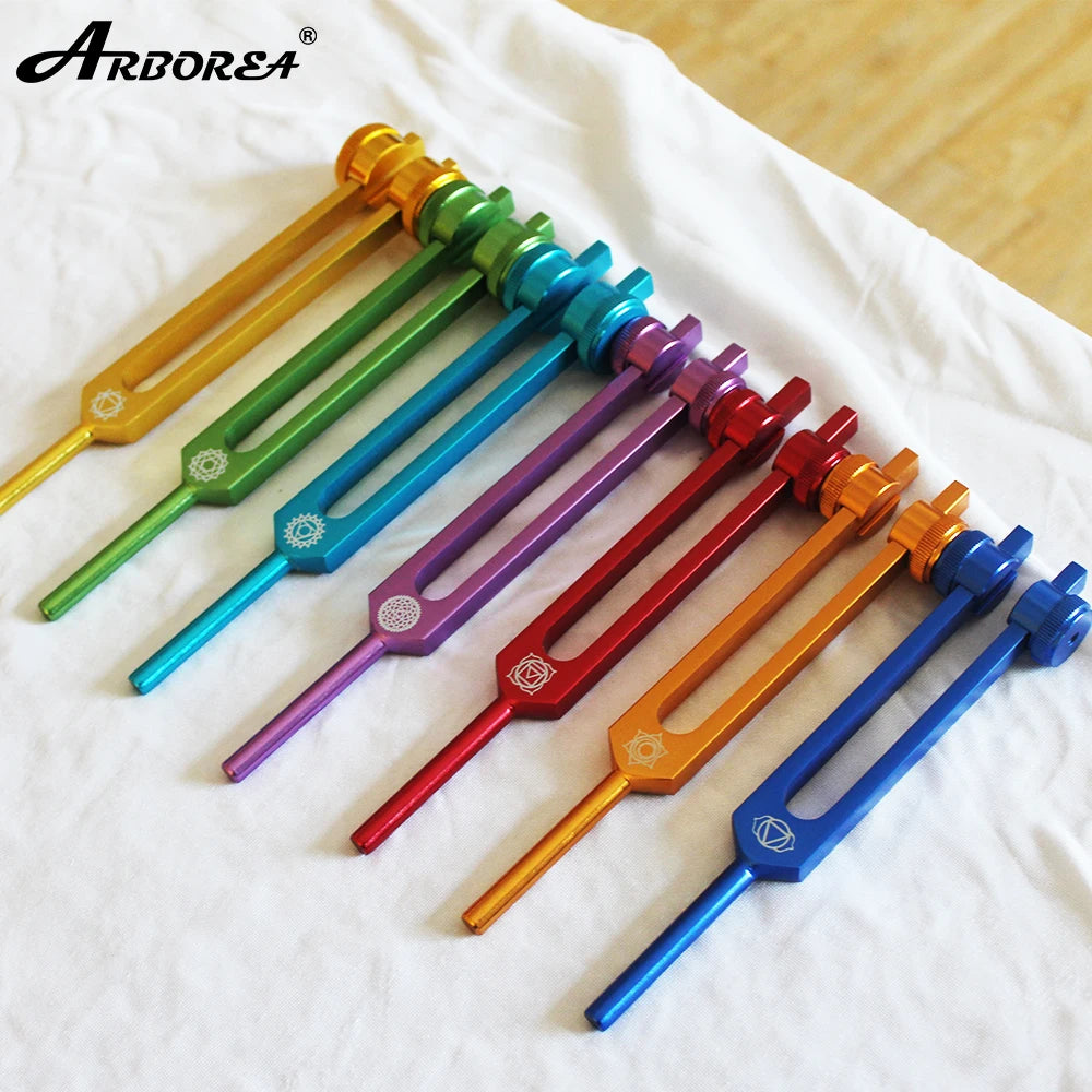 7-Fork Chakra Set — individual fork detail